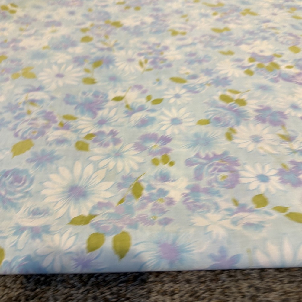 Vtg Lady Pepperall Twin Flat Sheet Bridal Bouquet